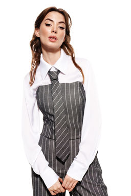 Костюм трехпредметный (блузка+брюки+галстук) - Elletto фото 34