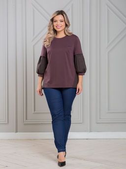 Блузка 1319 шоколадный - Novita фото 6