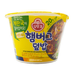 Готовый вареный рис с гамбургским стейком Cupbap Bowl Otoki (Ottogi), Корея, 315 г