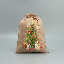 Цена за 5 шт. Мешок с термонаклейкой Елочка, 30 40 см +/- 1.5 см