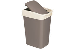 Ведро для мусора с подвижной крышкой 20 л 30*23,5*43 см Тандем шоколад/слон.кость (842022) - Elan gallery фото 8
