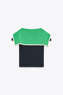 COMBINED LAPEL KNIT TOP - Zara фото 5