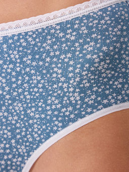Цена за 2 штуки! Трусы женские макси синие в цветочки цветочки на арктике 412426 - Mark formelle фото 5