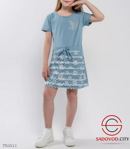 Детское летнее платье с принтом