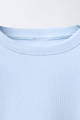 PLAIN RIBBED T-SHIRT - Zara фото 3