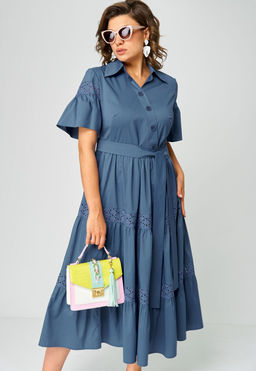 Платье EVA GRANT 7181М джинс