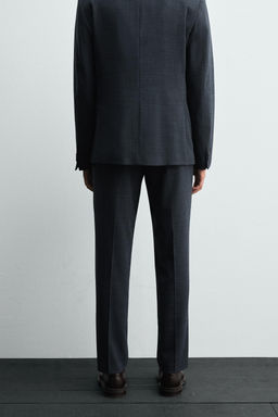 TEXTURED SUIT TROUSERS - Zara фото 4
