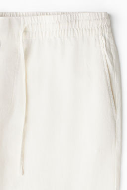 Pantal?n en mezcla de lino Relaxed Fit - H&m фото 10