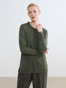 F?rf?rl? Dik Yaka Kad?n Triko Kazak