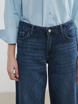 Y?ksek Bel Wideleg Kad?n Jean Pantolon