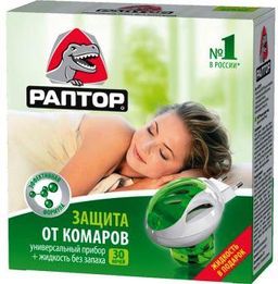 РАПТОР от комаров Комплект (прибор + жидкость б/запаха 30 ночей)