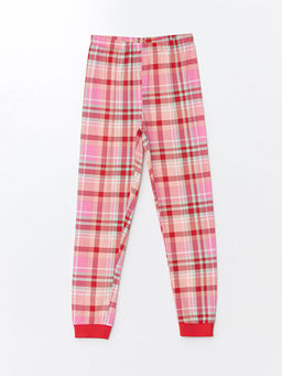 Beli Lastikli Ekose K?z ?ocuk Pijama Alt