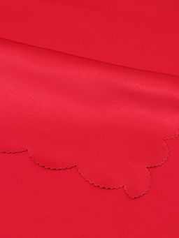 Скатерть Доляна, однотонная, 140?260 см, красная, 140 г/м?, 100% п/э