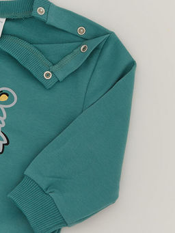 Bisiklet Yaka Uzun Kollu Bask?l? Erkek Bebek Sweatshirt 2li - Waikiki фото 3