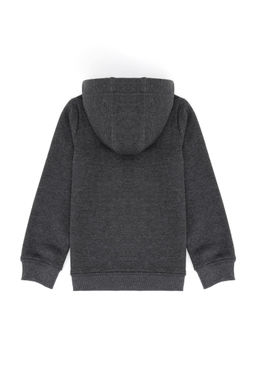 U. S. Polo Assn / Базовая толстовка с капюшоном антрацитового меланжа для мальчиков - U.s. polo assn фото 2