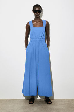 MONO WIDE LEG CON TEXTURA Y ESPALDA DESCUBIERTA - H&m фото 3