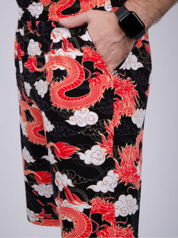 Костюм Драконы шорты, трикотаж - Малина фото 16