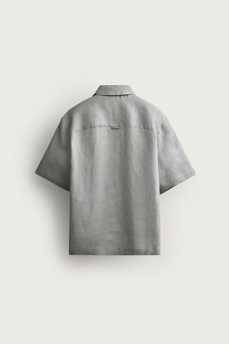 CAMISA RELAXED FIT 100% LINO / Gris claro - Zara фото 10