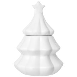 Банка д/хранения 1,25 л 16*16*24 см "Новогодняя елка" с крышкой с сил.уплотнит.