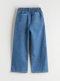 Beli Lastikli Wideleg K?z ?ocuk Jean Pantolon