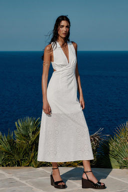 EMBROIDERED MIDI DRESS - Zara фото 7