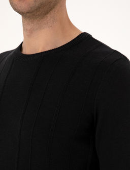 Siyah Slim Fit Bisiklet Yaka Triko Kazak - Pierre cardin фото 7