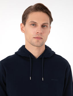 Lacivert Regular Fit Kap__onlu __i Polarl_ Sweatshirt