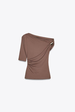 ASYMMETRIC POLYAMIDE TOP - Zara фото 17