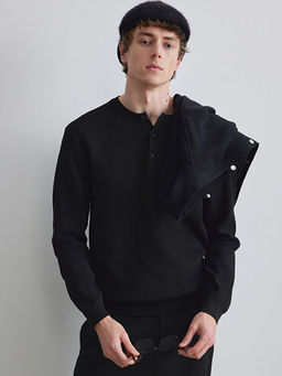 Bisiklet Yaka Erkek Triko Kazak