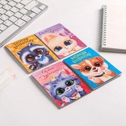 Цена за 32 шт. Блокнот А7, 16 листов Милые зверята, МИКС - Artfox фото 3