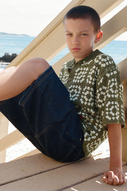 CAMISA PUNTO CROCHET / Verde