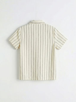 K?sa Kollu ?izgili Erkek ?ocuk G?mlek ve Pantolon