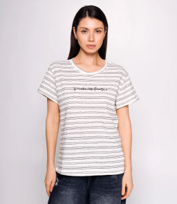 Футболка #КТ9102 (1), чёрный, белый