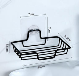 Прочная металлическая мыльница для настенного монтажа - нержавеющая