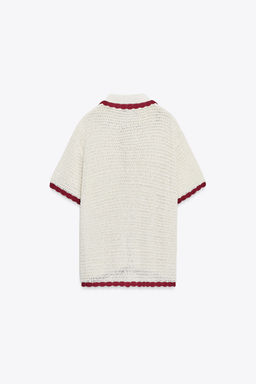 KNITTED POLO CARDIGAN - Zara фото 13