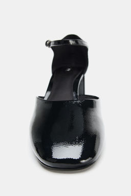FAUX-PATENT MARY JANE SHOES