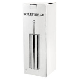 Ерш унитазный пластмассовый "Окна" 36см, подставка, нерж. д9,5см h26см с пластмассовой вставкой, глянцевая, в коробке (Китай)