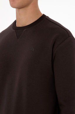 Erkek Koyu Kahverengi Basic Sweatshirt - U.s. polo assn фото 7