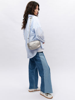 LACCOMA сумка Доминика-серебристый эко кожа хлопок