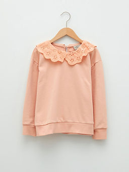 Bisiklet Yaka Basic Uzun Kollu K?z ?ocuk Sweatshirt