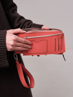 Клатч кожаный Azaro 30647 розовый тюльпан