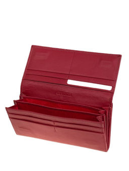 Женское портмоне из натуральной кожи, цвет бордовый - Greta фото 2