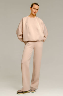 Арт. 2802 Костюм с брюками женский 44-52(5 шт) Цвет:пудра