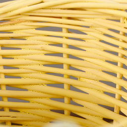 Корзина плетёная, жёлтая, 18×15×9 см, ива