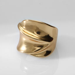 Кольцо металл Тренд движение, волна, цвет золото, размер 16