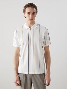 Polo Yaka K?sa Kollu ?izgili Pike Erkek Ti??rt