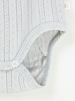 Боди с длинным рукавом Жемчуг из ажурного хлопка 0+ - Bungly фото 3