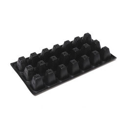 Цена за 2 шт. Кассета для рассады, 21 ячейка по 150 мл, пластик, чёрная, 54×28×7 см, Greengo