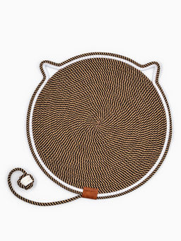 Когтеточка-коврик, 50 см, с хвостом, коричневая