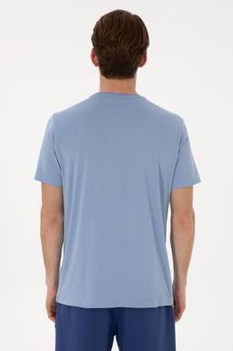 Erkek Regular Fit Bisiklet Yaka Mavi Basic Ti__rt Sepette S_rpriz _ndirim - U.s. polo assn фото 5